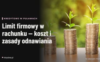 Limit firmowy w rachunku — koszt i zasady odnawiania