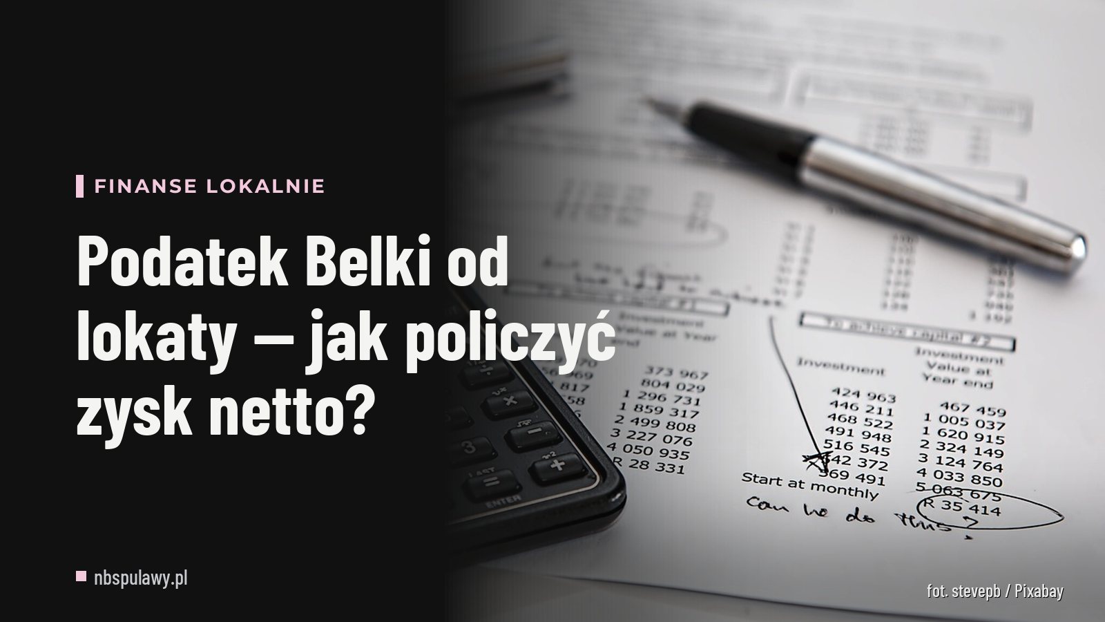 Podatek Belki od lokaty — jak policzyć zysk netto?