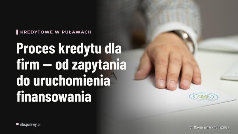 Proces kredytu dla firm — od zapytania do uruchomienia finansowania